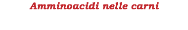 Amminoacidi nelle carni